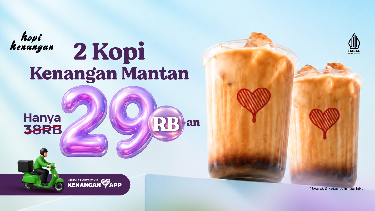 2 Kopi Kenangan Mantan cuma 29RB-an